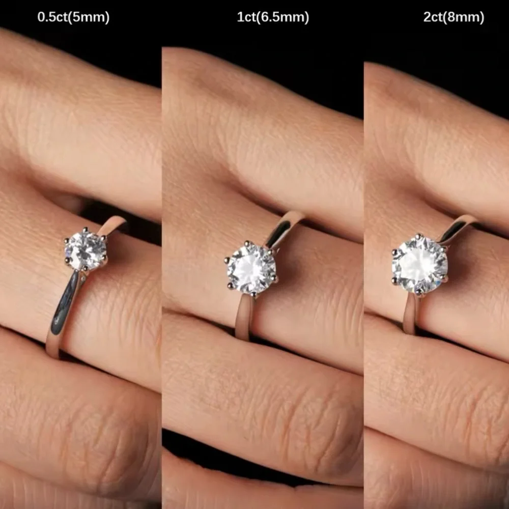 1 Ct Solitaire Ring Round Brilliant Cut Simulated Diamond,‎ Size 8.5 NEW